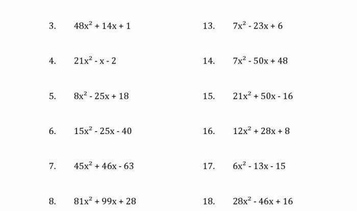 Factoring trinomials a 1 answer key