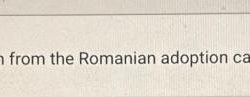 A conclusion drawn from the romanian adoption case is that: